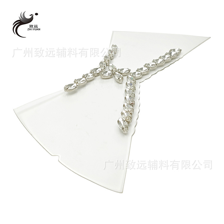 Nailing transparente Vamp zapato flor accesorios sandalias zapatillas decorativas Ropa Accesorios fábrica al por mayor rhinestone de lujo