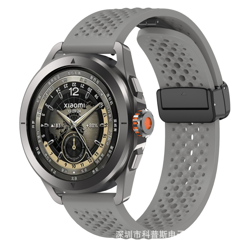 小米Watch s 4 Sport公式同タイプの通気性バンドxiaomマグネット折り畳みiシリコンバンドを適用します。|undefined