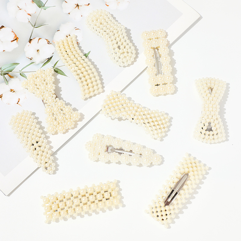 Simple All-In-One Pearl Hairpin Wholesale Women's Bangs Hairpin Hair Accessories Headdress Broken Hair Decoration Fashionable and Versatile