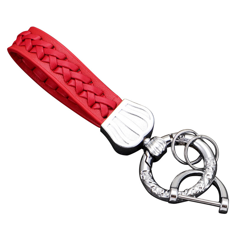 Correa de moda, cuerda de cuero, llavero de coche, colgante de alta gama, decoración simple creativa, colgante de cintura, regalo de pareja para hombres y mujeres