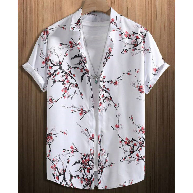 3D Digital Printing Ink Painting Men's Casual Shirt European and American Cross-Border Direct Sales Aliexpress Amazon Ebay