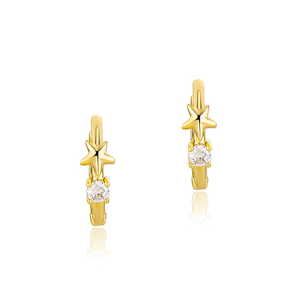 small design golden earrings for men and women with zircon