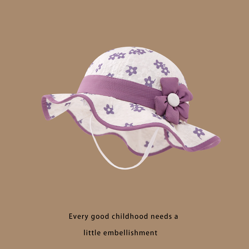 Sombrero de bebé primavera y otoño bebé princesa gorro de pescador lindo super lindo gorro de verano de niñas gorro de algodón sombrero sombrero de sol