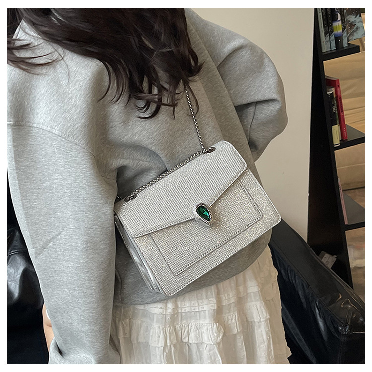 Versatile Snake Pattern Shoulder Bag For Women With Chain Strap_voghion.com