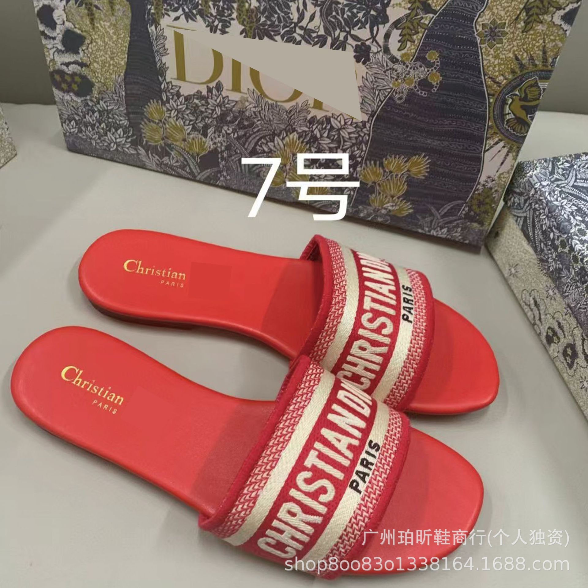 Zapatillas clásicas de alta versión D casa bordadas en una línea Zapatillas de piel de oveja para mujer