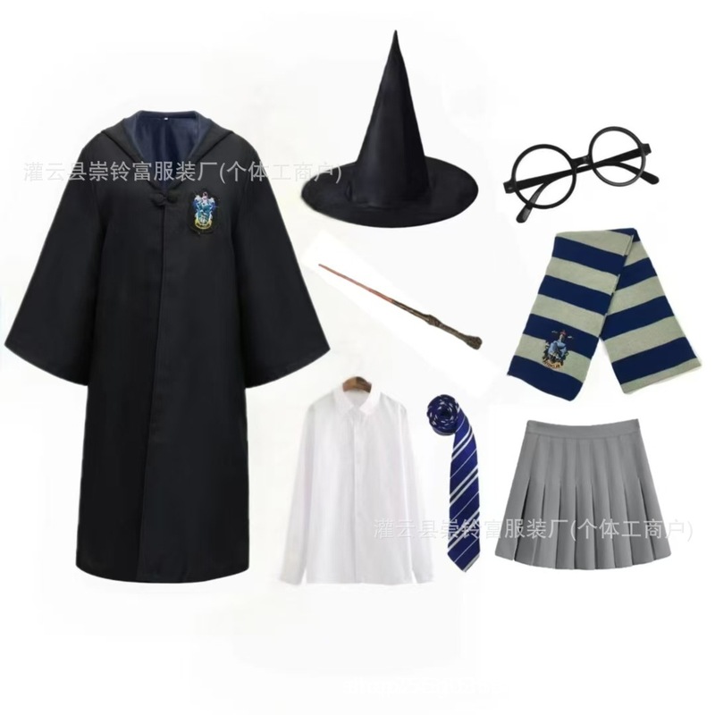 哈利波特同款cos服树脂法杖连帽长袍披风服装儿童万圣节表演服|undefined