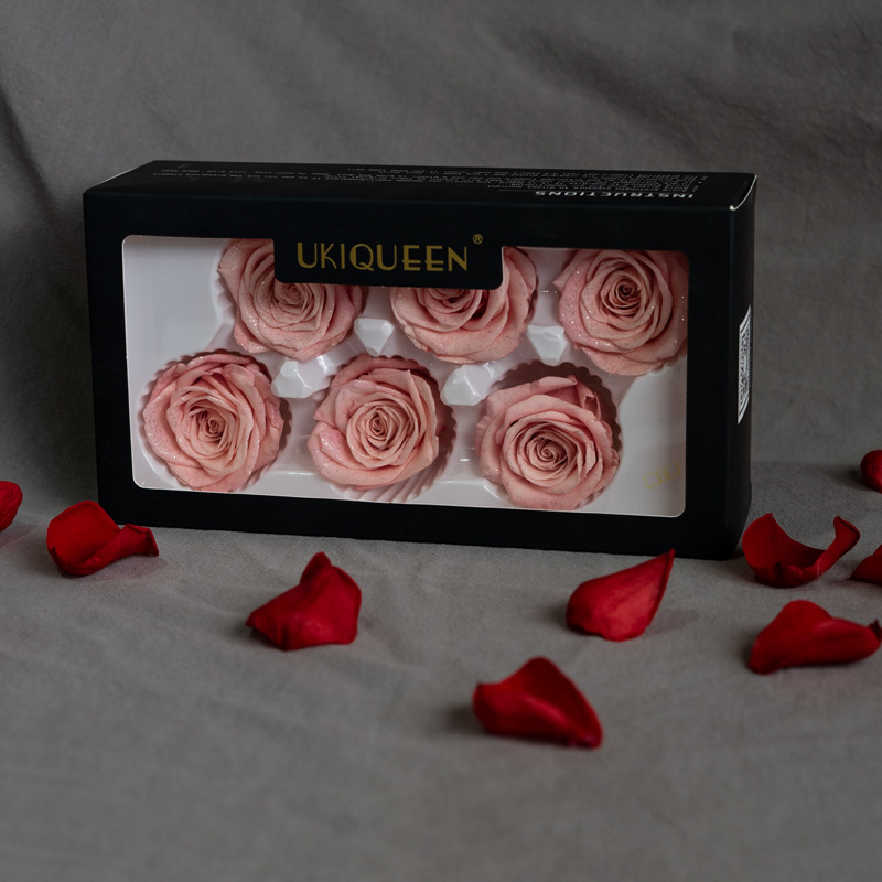 Yunnan fábrica mayorista de plata lipa rosa inmortalidad color perlado 6 flores hechas a mano material di