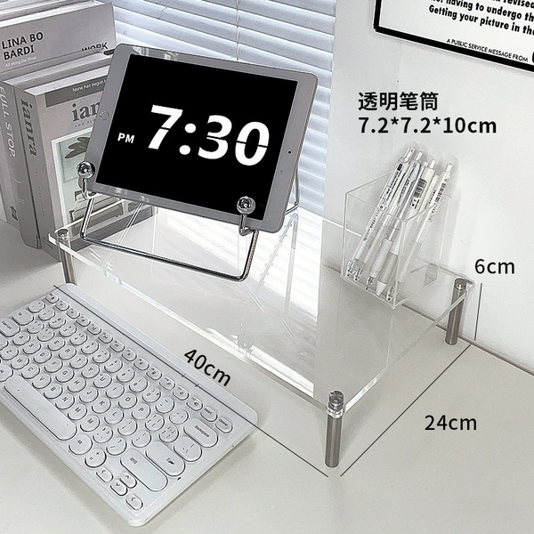Transparent 40cm (stainless steel base) + pen holder