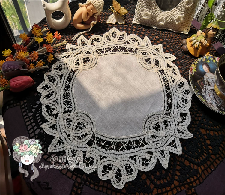Чистый запас специальный Hui@Внешнеторговый экспорт European Cotton хлопок, Handmade Bai Lai подушка подушка с цветами круглая