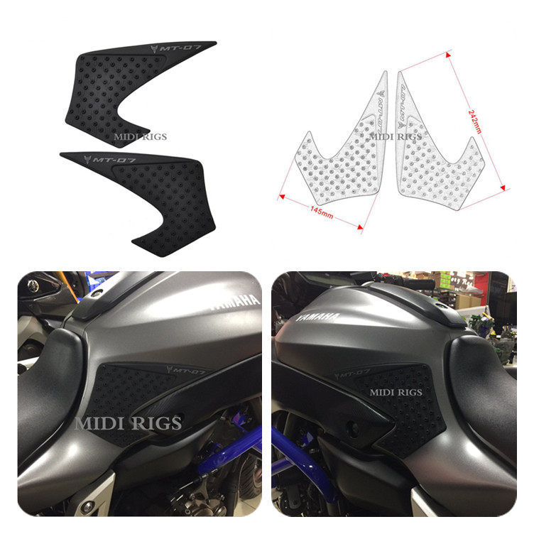 Suitable for Yamaha MT07MT-0713-19 modified fuel tank stickers, knee pads, anti-slip stickers, friction stickers, heat insulation side stickers