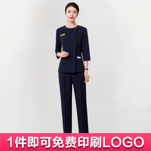 Stewardess High-end Professional Suit Suit Women's Dress Spring & Fall Beauty Salon Hotel Front Desk Sales Department Work Clothes