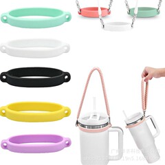 シリカゲルのコップのひものセットの水筒のつりのコップの取っ手のシリカゲルのリングのバンドの屋外の運動の携帯の固定器