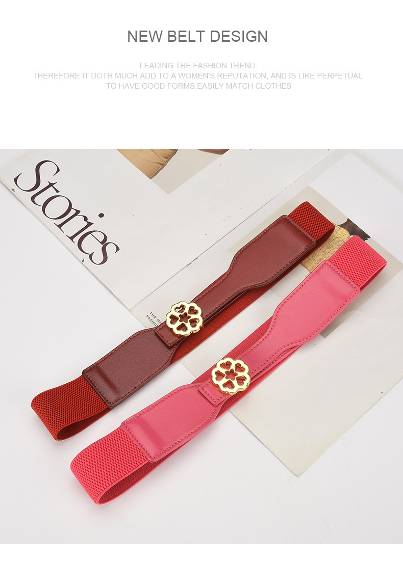 Casual Solid Color Leather Buckle Women's Leather Belts 1 Piece display picture 3