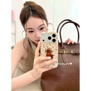 韩系软萌可爱奶油碎花小狗适用iPhone18promax苹果17手机壳16全包