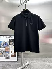 Half-Zip Polo Shirt Men's Short Sleeve T-Shirt Streetwear Premium Solid Color Minimalist Top