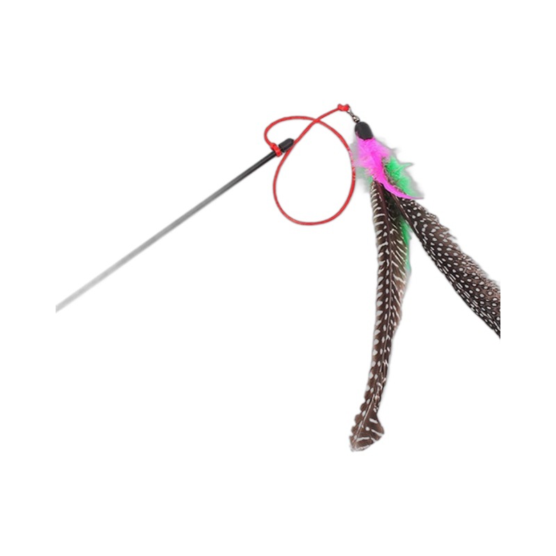 Perla pluma divertido gato palo cabeza de reemplazo al por mayor hecho a mano DIY gato juguete gato interactivo divertido gato palo varilla Accesorios