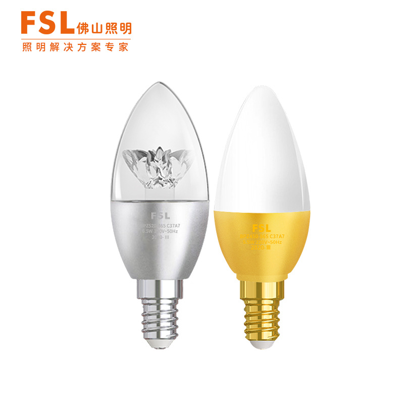 Foshan iluminación LED vela bombilla E14 tornillo bombilla hogar Super brillante ahorro de energía araña de cristal señaló bombilla luz trasera
