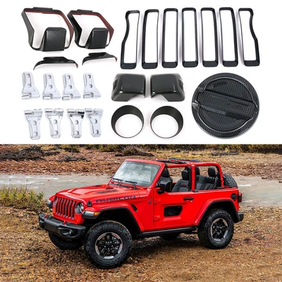 Suitable for 18 Jeep Wrangler Wiper Hinge Grille Water Spray Sticker Exterior Decoration