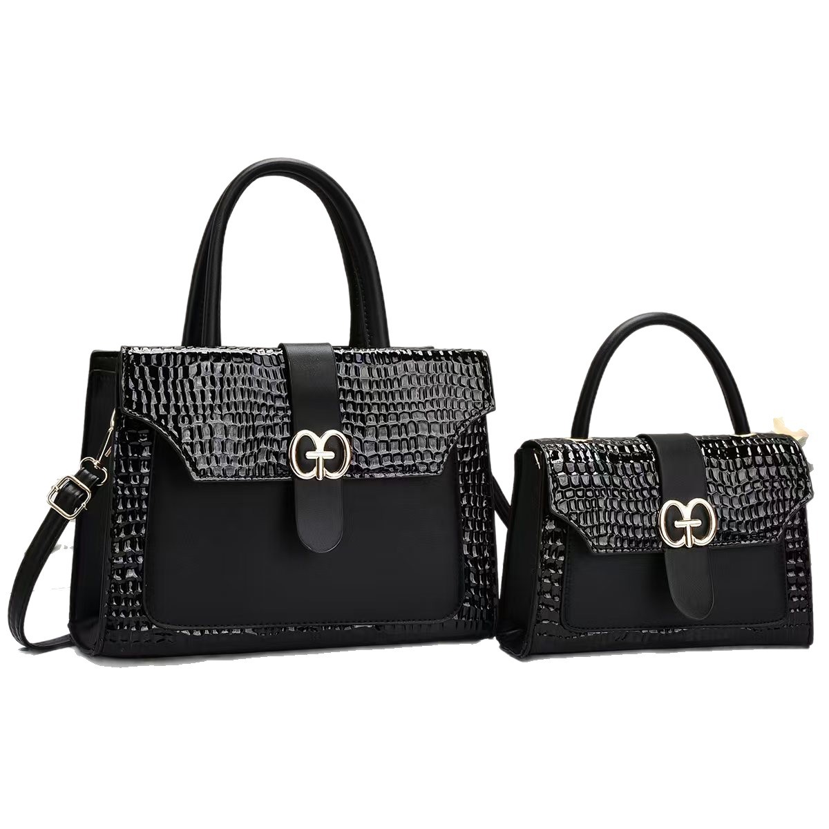 Bolso de dos piezas para niños y madres nuevo bolso de gran capacidad con textura de costura bolso de hombro de mensajero casual handbags