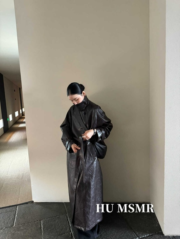 广州十三行HUMSMR法式英伦风高级感酷飒帅气休闲皮衣T0008|undefined