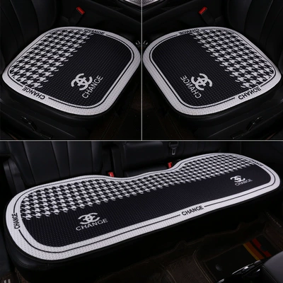 Seat cushion, seat cover: Waist-Cushion, Summer Cooling Pad, Non-Slip Breathable - hei-xiaoxiangfeng-three-piece-set-2-front-seats-rear-seat-bench-honeycomb