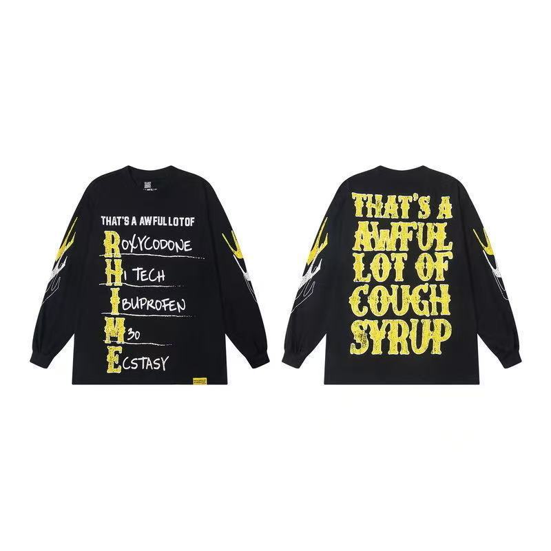 国境を越えた貿易のトレンドブランド THAT'S A AWFUL LOT OF COUGH SYRUP ゆったり男女兼用半袖Tシャツ|undefined
