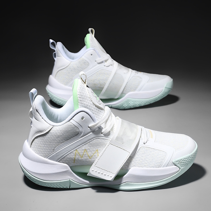 Zapatos de baloncesto de combate real de fricción sonora y amortiguación de fricción nacional, zapatos deportivos de moda juvenil de luz nocturna para hombres y mujeres