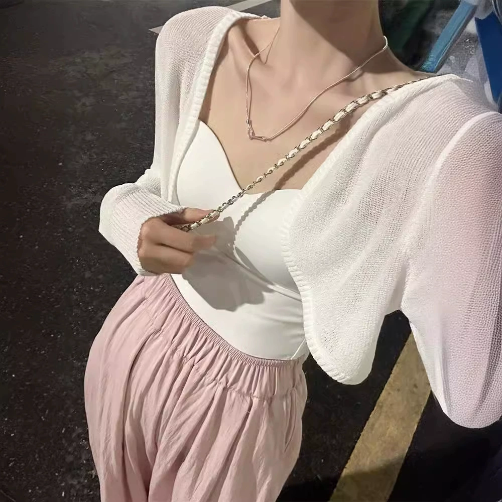 Короткий летний модный цветной плащ, oversize, солнезащитный, корейский стиль, облегающий