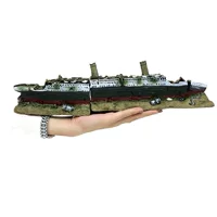 Аквариум Титаник кораблекрушения Творческий аквариум пейзаж tiedani пиратский корабль авианосец военный сломанный корабль