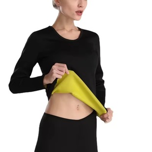 Cross-Border Women's Body Shaping Long-Sleeved Tummy Control Waist Shaping Sweat Corset Fat Burning Fitness Neoprene Shapewear Yoga Wear