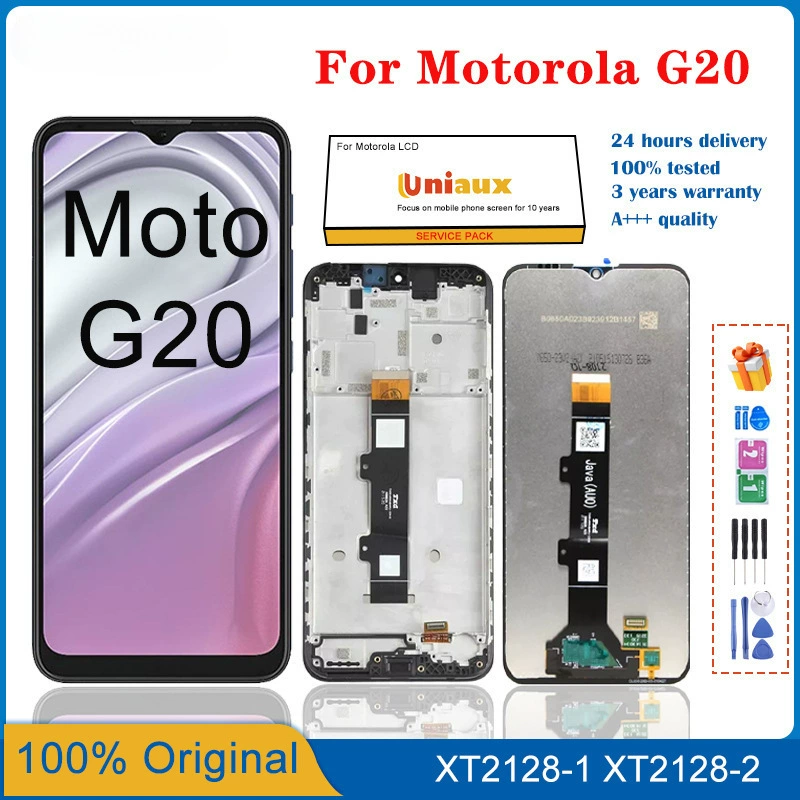 Подходящий для Motorola MOTO G20 экран LCD, дисплей мобильного телефона, внутренний и внешний корпус, сборка дисплея LCD