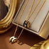 Necklace stainless steel, chain, sweater with letters, universal accessory suitable for men and women, simple cut