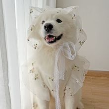狗狗婚礼衣服中大型犬婚纱可爱衣服金毛萨摩装饰厂家直销包邮