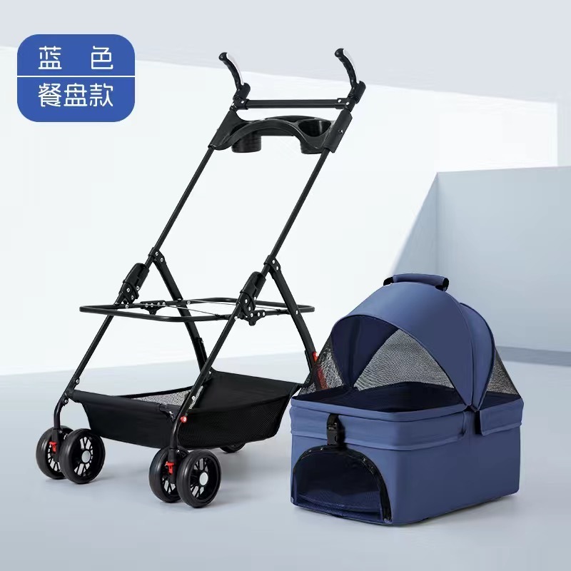 犬猫用ペットベビーカー、テディベビーカー、屋外旅行用小型ペットベビーカー、軽量折りたたみ式|undefined