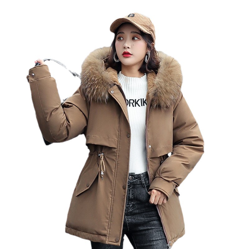 Pike wear mujer de longitud media 2024 invierno nueva moda acolchada de algodón cálida gruesa chaqueta de algodón casual de mujer image 6