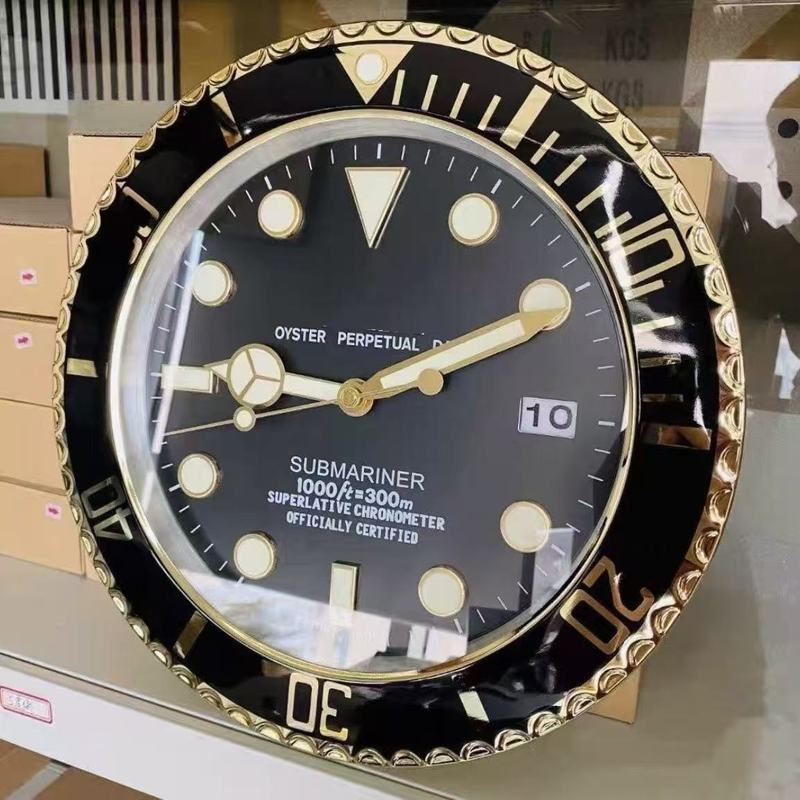 Fashionwallclock劳力水鬼迪通拿格林尼治系列金属14寸挂钟北欧|undefined