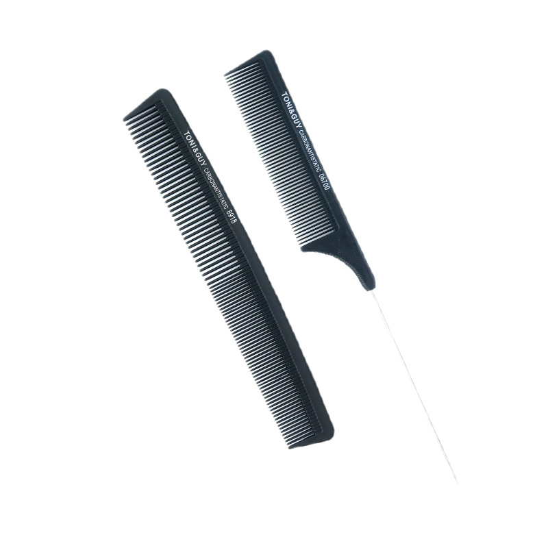Peine de peluquería de fibra de carbono de venta caliente transfronterizo Peine de peinado para peluquería Peine para recoger peine para el cabello con tapa Tony Peine para cortar el cabello Peine para el cabello