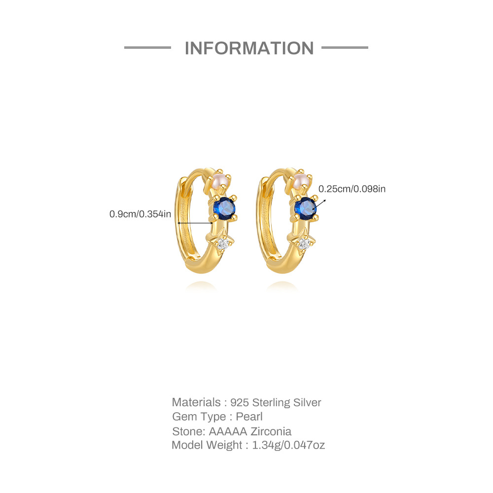 5g Weight 925 Sterling Silver Ear Needle Material Zircon Inlay Material Earrings Classification 1 Pair Quantity Holiday, Travel, Daily Occasion 925 Sterling Silver Material Geometric Pattern Women's Gender Plating Design Simple Style Style 1 Pair 925 Sterling Silver Zircon Geometric Earrings 3