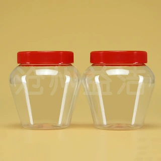 定制厂家400ml塑料储物罐透明广口塑料瓶厨房收纳分装罐