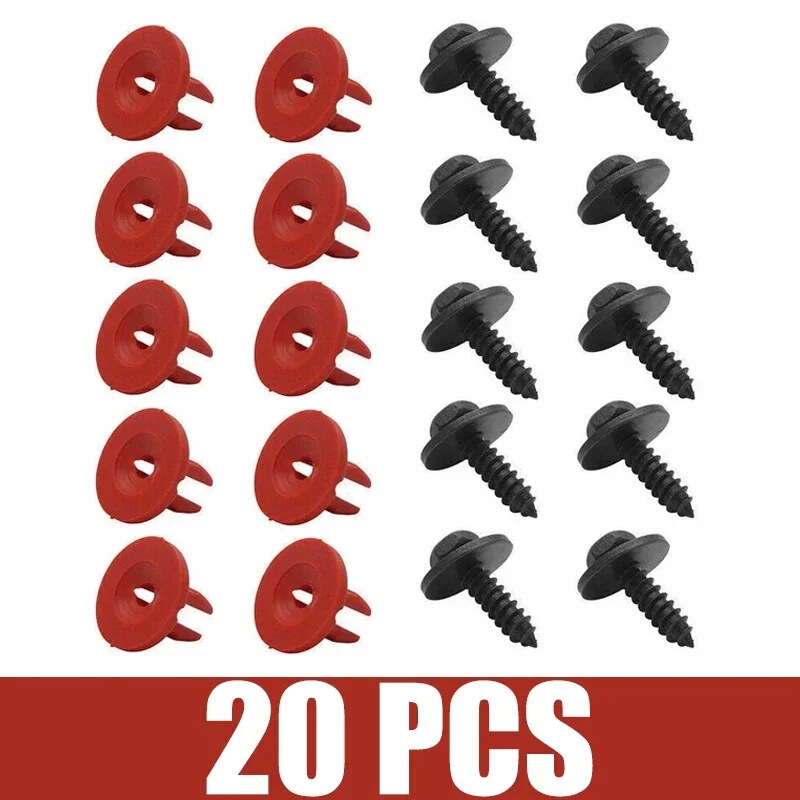 T30 Torx Round Head Self-Tapping Screw Clip Nut Kit Suitable for Ford Car Engine Splash Guard Screws