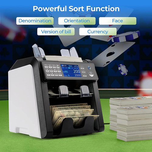 AL-950 Foreign Currency Validator with CIS Image Recognition, Mixed Denomination Totaling, Upright Model, Half-Automatic Sorting Machine