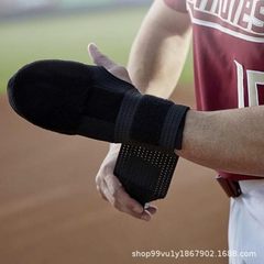 野球スライディンググローブ 耐久性のある指の保護、ソフトボール保護、手洗い可能な野球キャッチンググローブ、ブラック