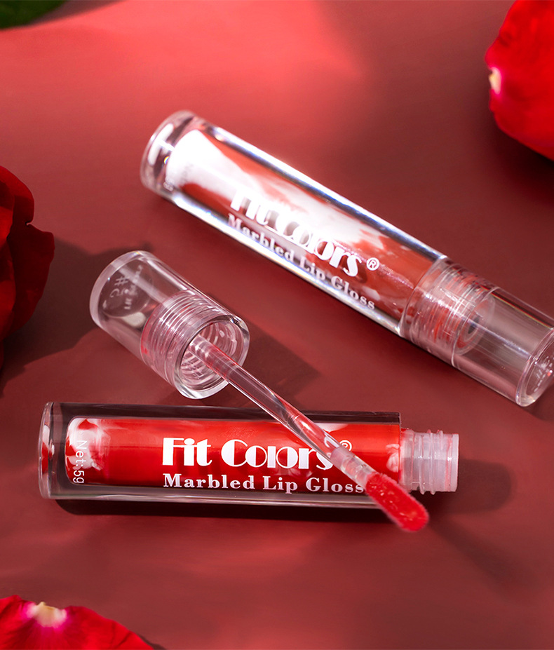 Fit Colors Marble Mirror Lip Gloss Water Essence Lip Mask Easy to Apply lip gloss undefined