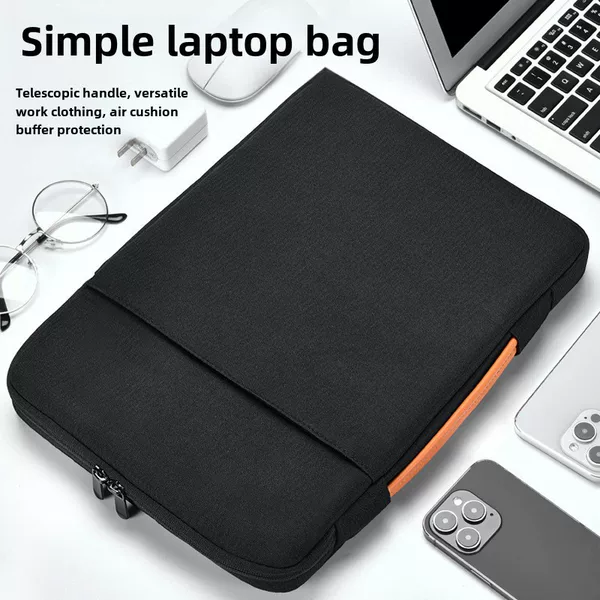 Ready-Stock Portable Laptop Bag Inner Sleeve 13415.6inch with Fleece Lining, Airbag Shockproof, Anti-Drop, Simple and Suitable for Commuting