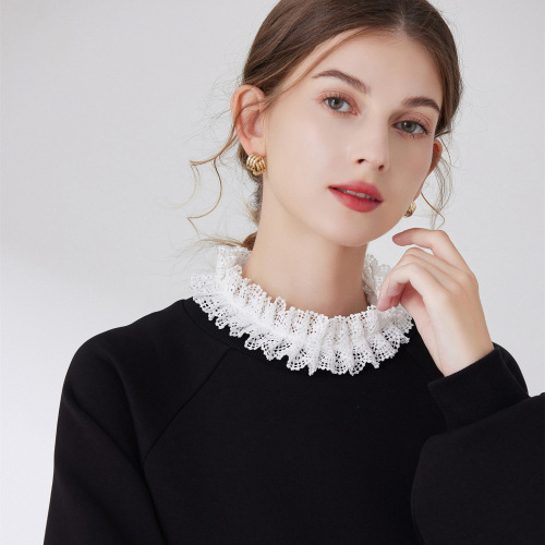 girl petal white lace Detachable Dickey Collar half shirt evening dress Sweater decoration Collars  coats dress Sweater decoration Collars for woman