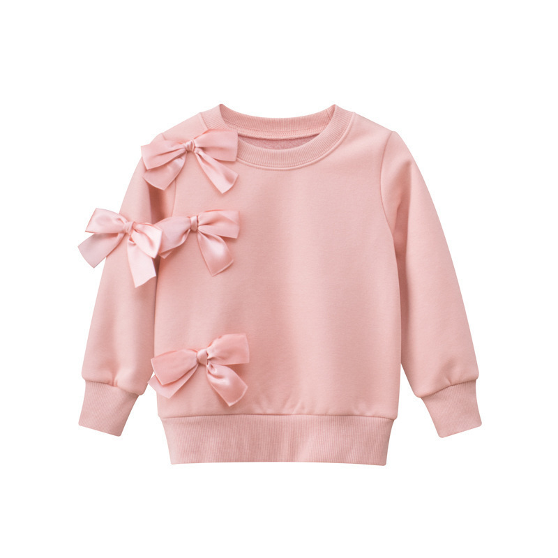 女の子の秋の韓国スタイルのスウェットシャツ卸売 2024 新しい子供服子供の秋のベルベットプルオーバードロップシッピング|undefined