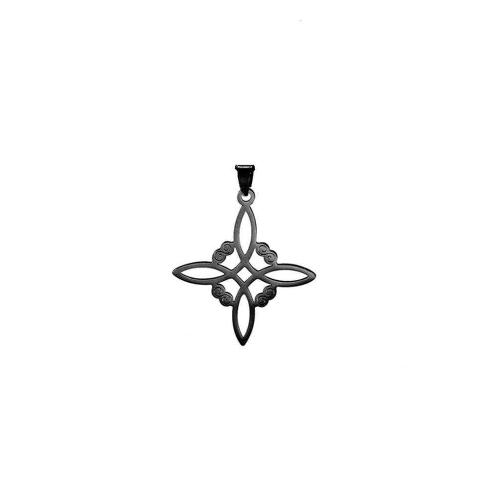 304 Stainless Steel, Titanium Steel Material 1 Piece 304 Stainless Steel Titanium Steel S-shaped Witches Knot Knot Pendant DIY Jewelry Accessories