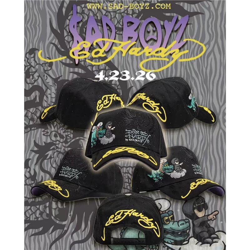 Ed Hardy Sad Boyz Cap Black