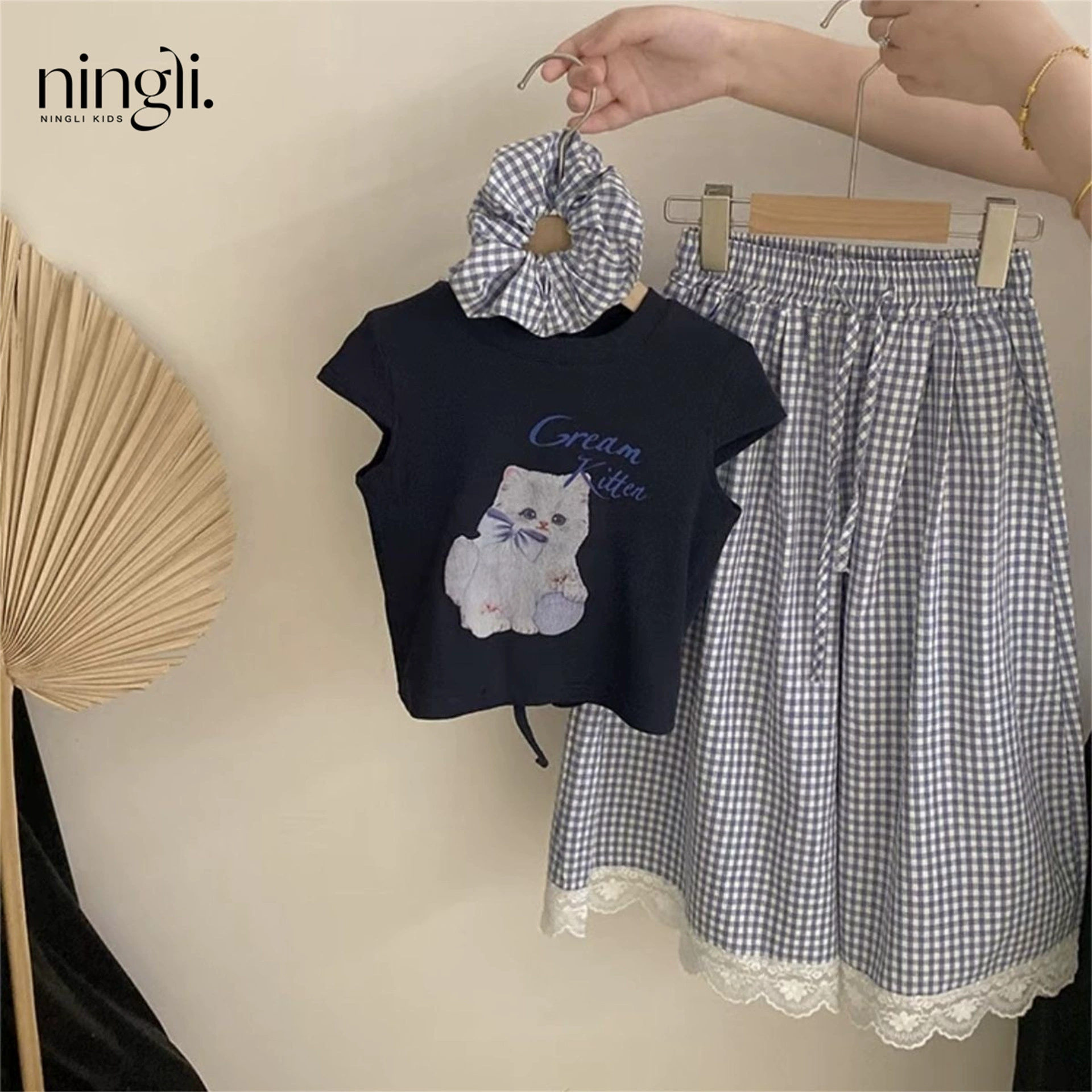 柠里 Summer set, summer clothes, T-shirt, with short sleeve