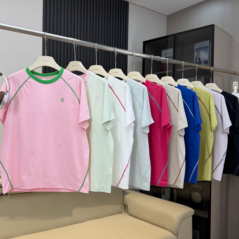 Outdoor Mountain-Style Couple's Color-Blocked Cycling Sports Quick-Dry Short-Sleeve T-Shirt Base Layer 12117